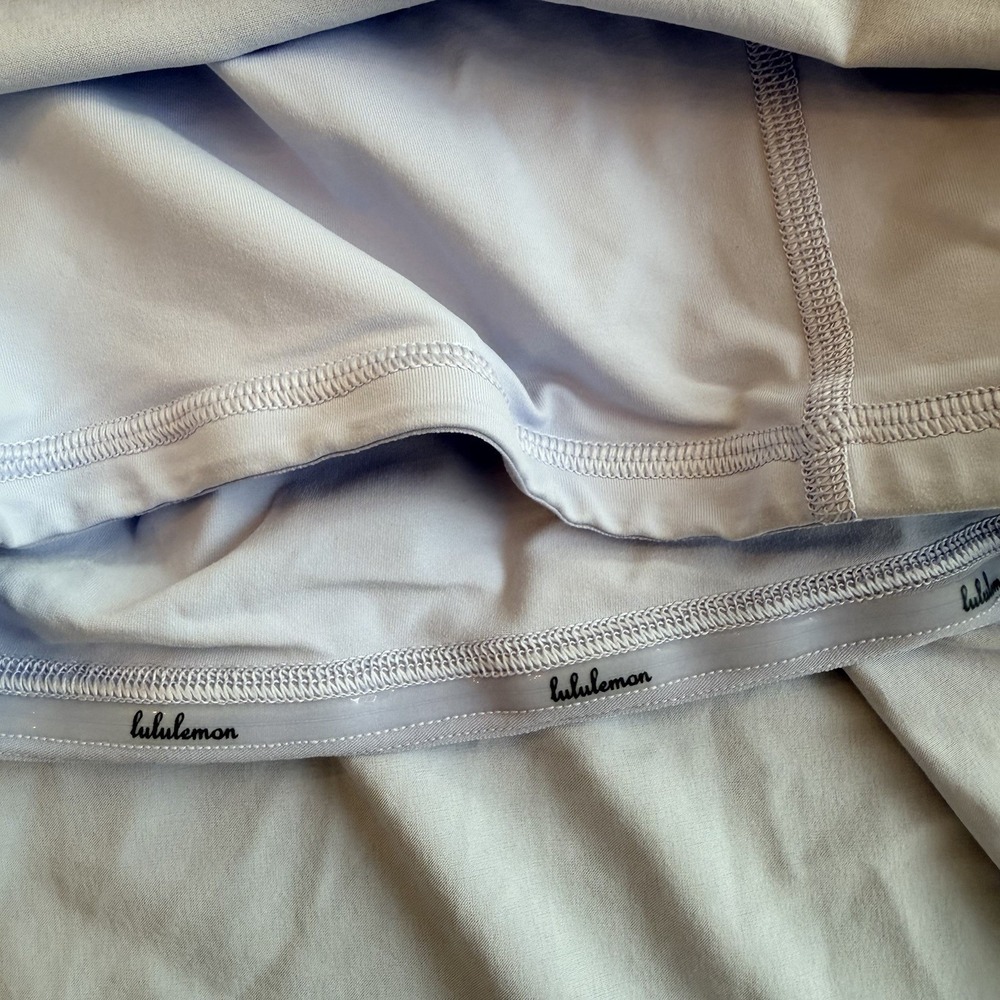 Lululemon Pace Rival Mid-Rise Skirt Size 12 Blue Tennis Skort Golf Gym Pocket - Picture 5 of 9